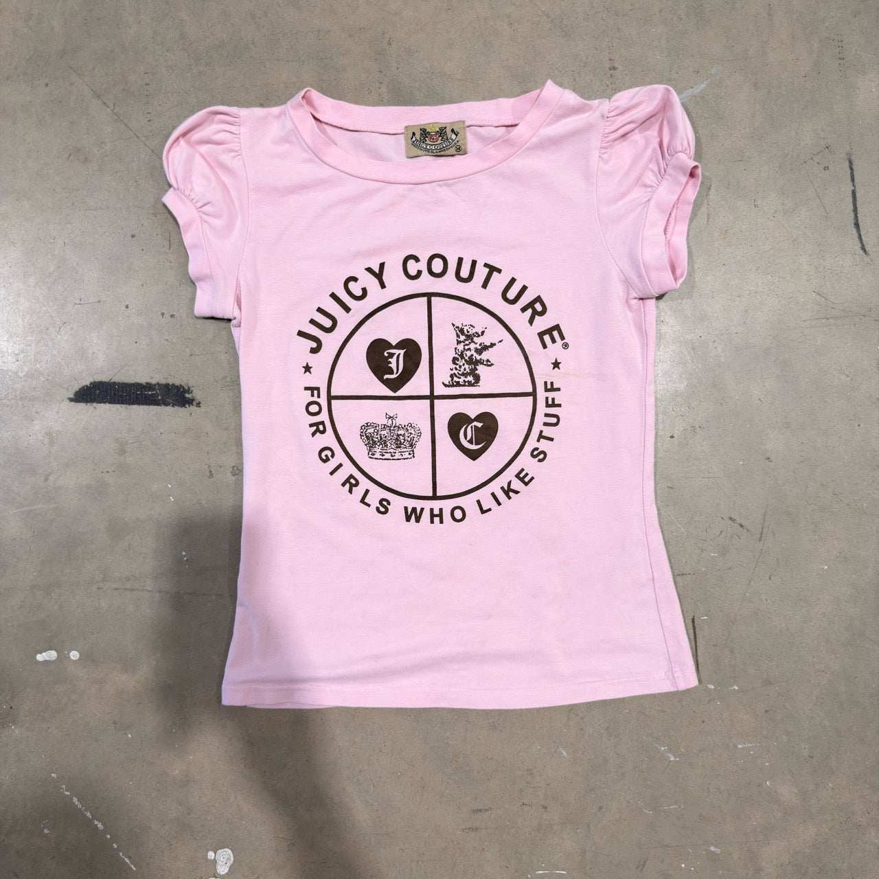 Pink Juicy Couture Printed Baby Tee