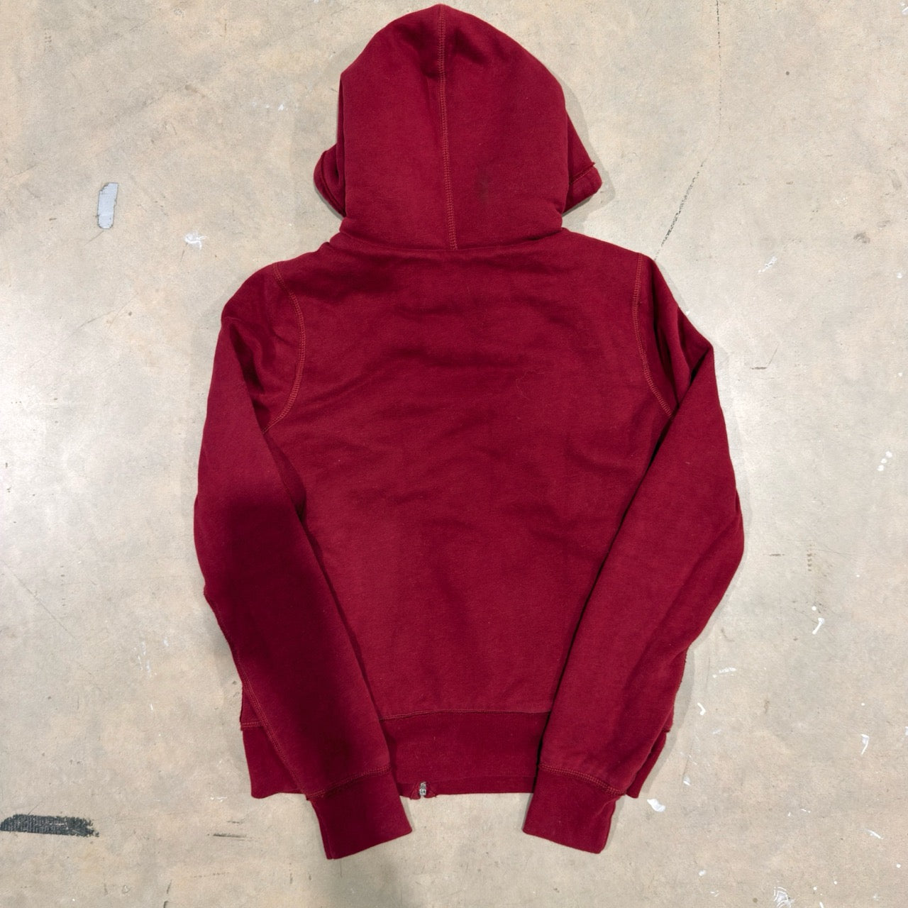 Hollister Red Faux Fur Lined Zip-Up Hoodie