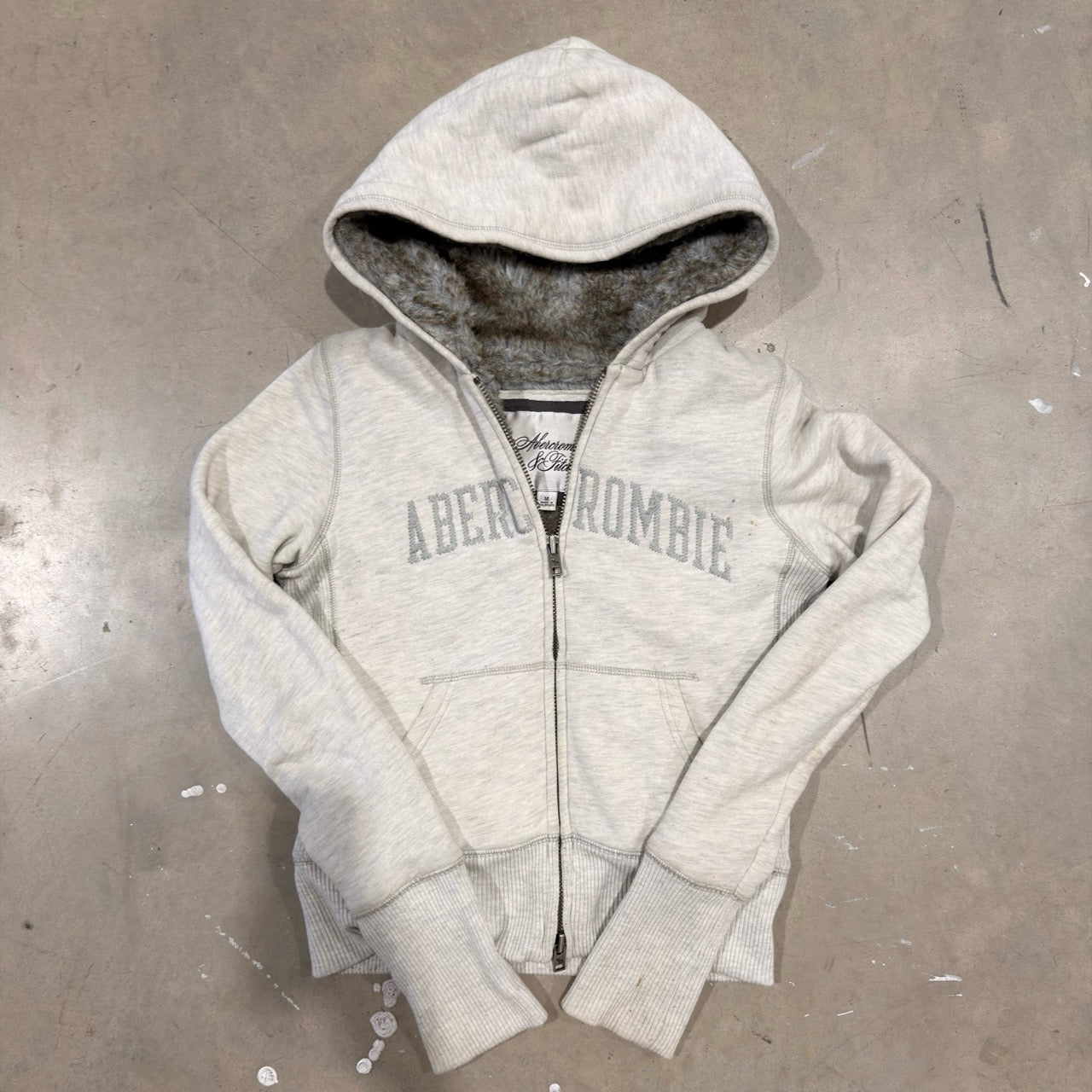 Abercrombie & Fitch Grey Zip-Up Hoodie