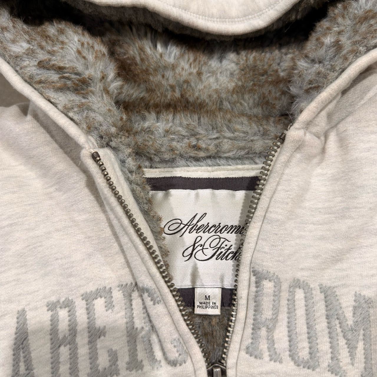 Abercrombie & Fitch Grey Zip-Up Hoodie
