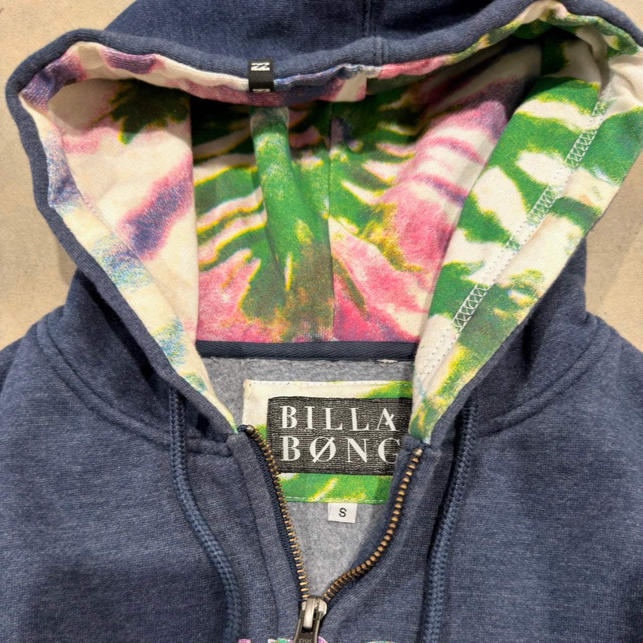 Billabong Blue Zip-Up Hoodie