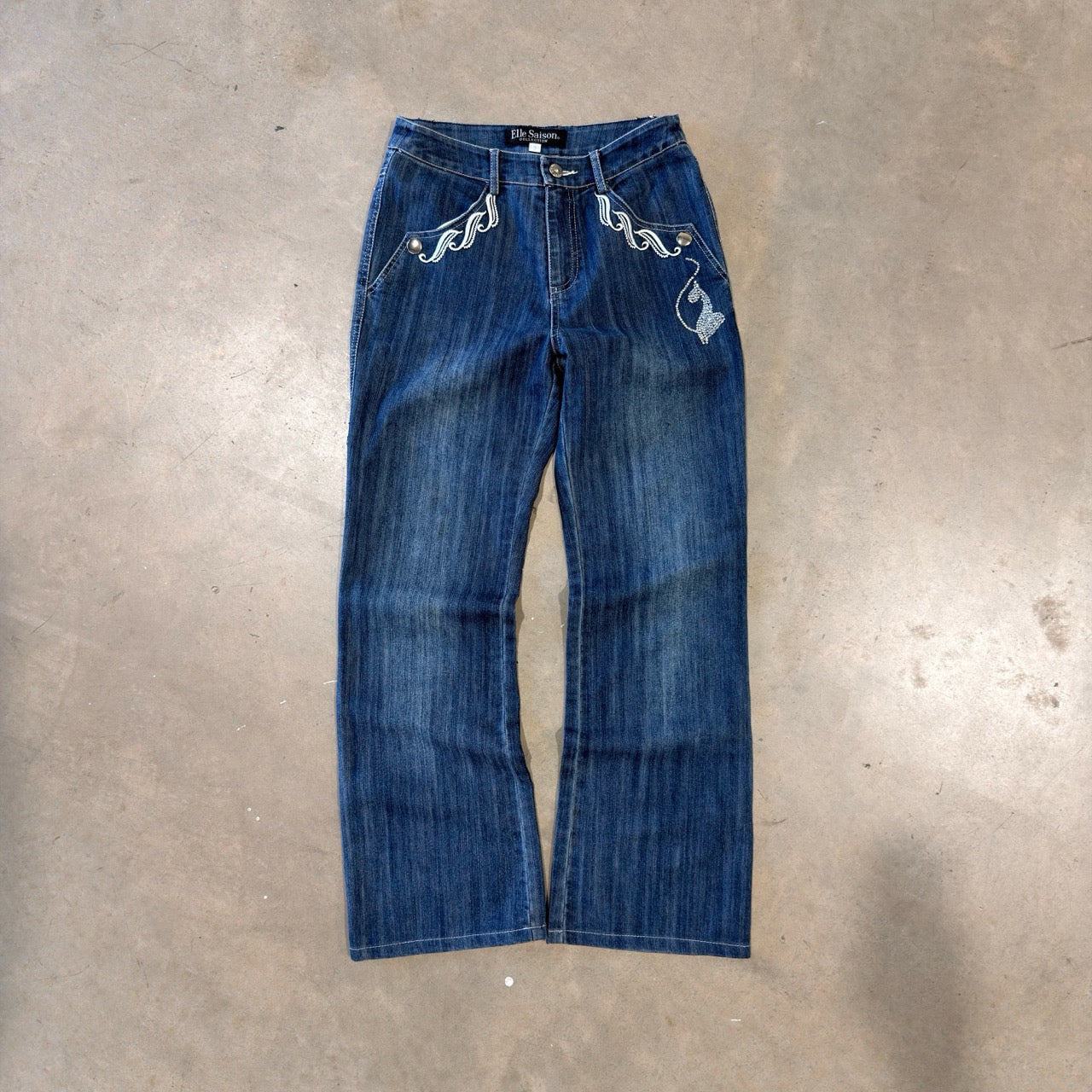 Elle Saison Dark Wash Boot-Cut Jeans