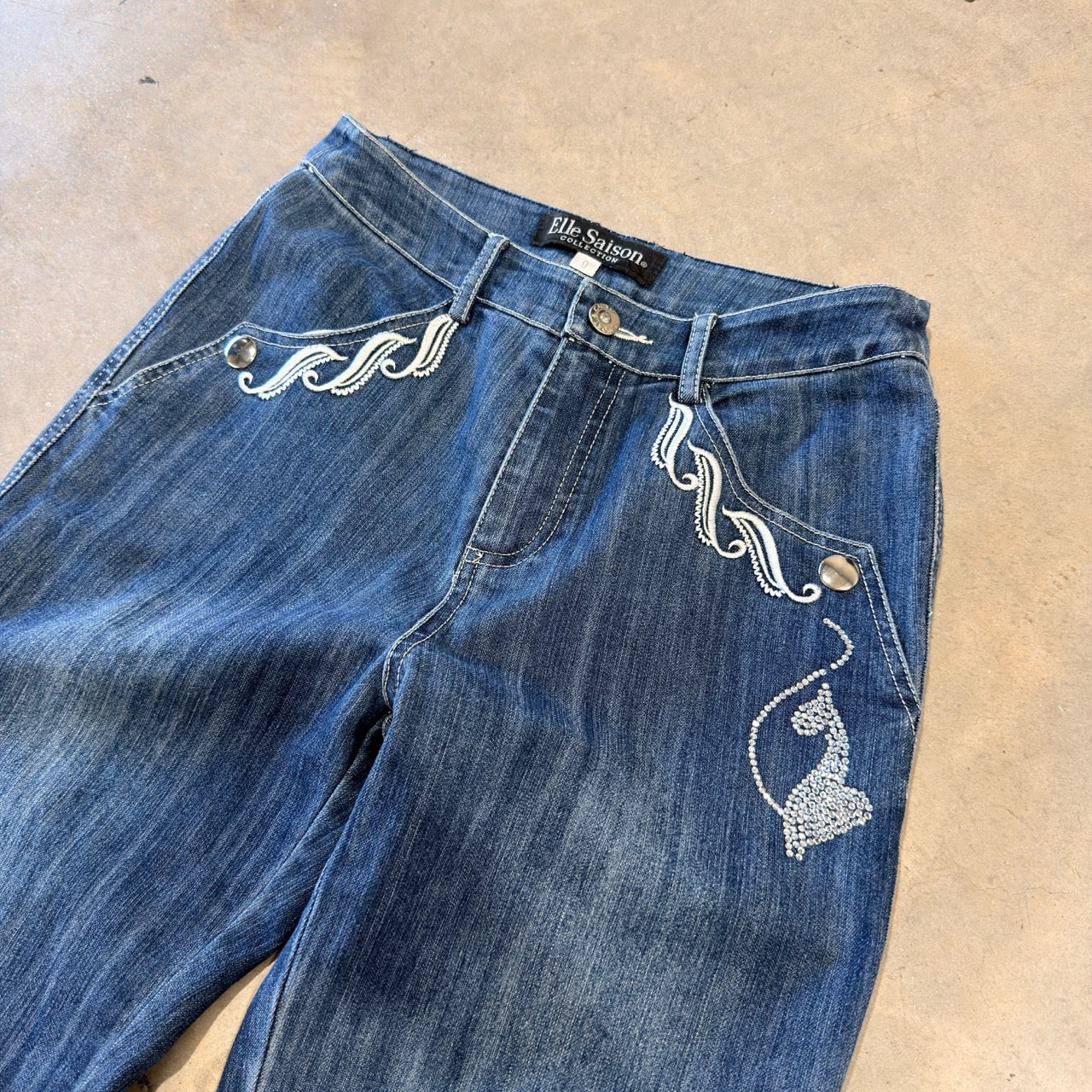 Elle Saison Dark Wash Boot-Cut Jeans