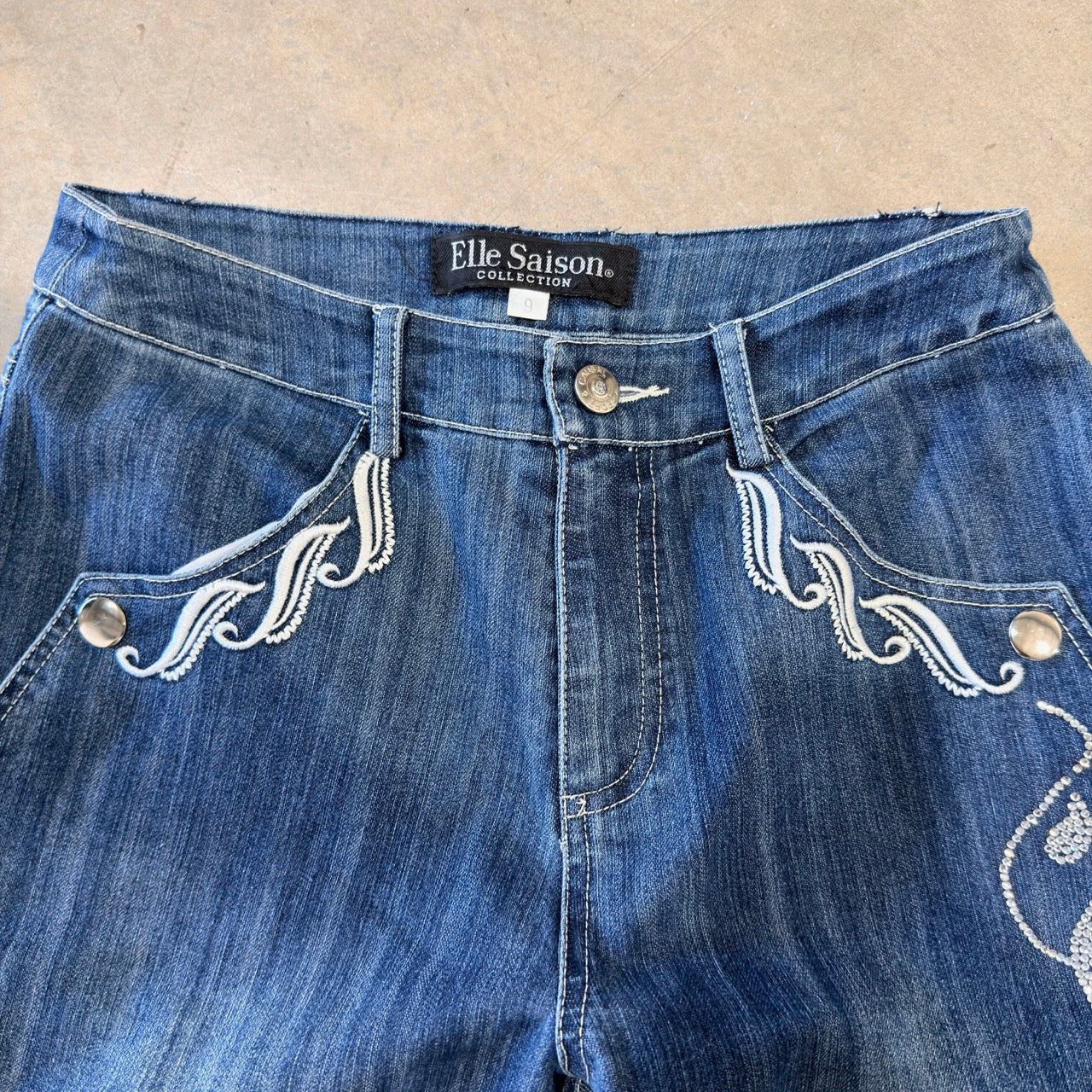 Elle Saison Dark Wash Boot-Cut Jeans