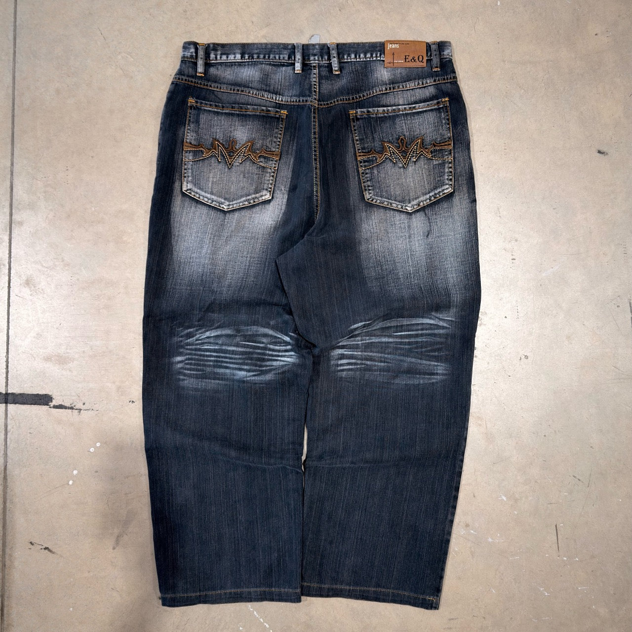 E&Q Black Baggy Jeans