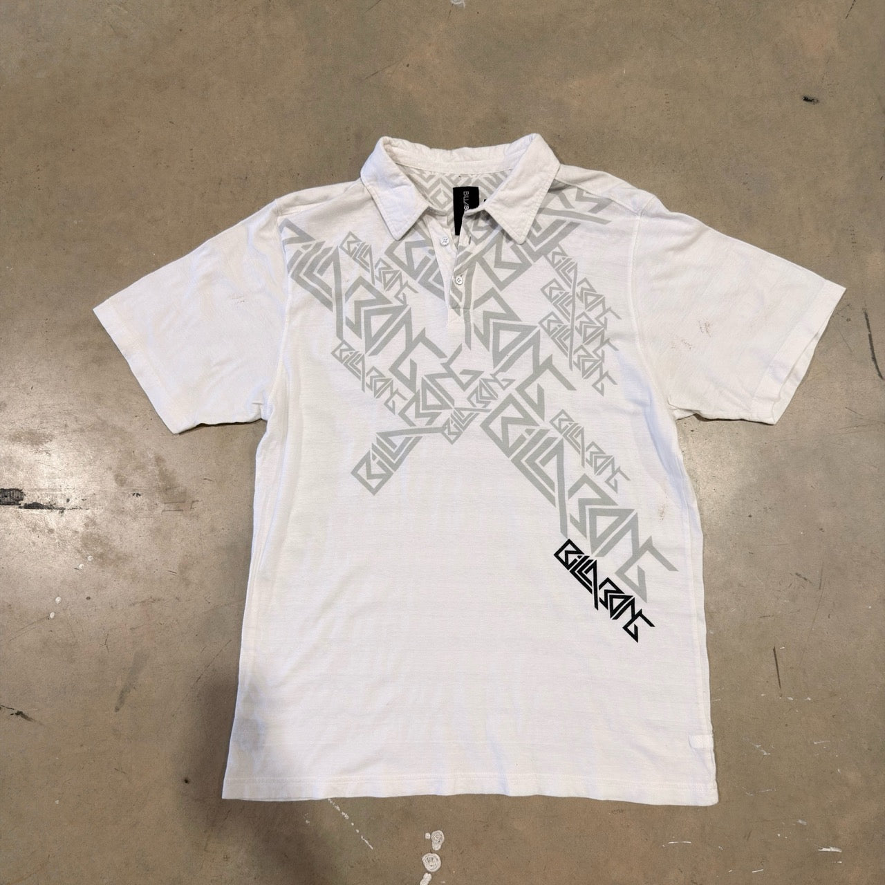 Billabong White Graphic Polo